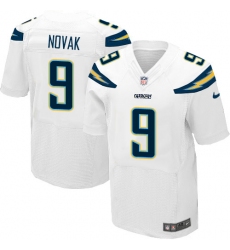 Men's Nike Los Angeles Chargers #9 Nick Novak Elite White NFL Jersey