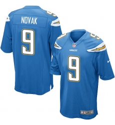 Men's Nike Los Angeles Chargers #9 Nick Novak Game Electric Blue Alternate NFL Jersey