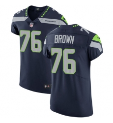 Men's Nike Seattle Seahawks #76 Duane Brown Navy Blue Team Color Vapor Untouchable Elite Player NFL Jersey