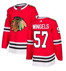 Men's Adidas Chicago Blackhawks #57 Tommy Wingels Authentic Red Home NHL Jersey