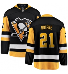 Men's Pittsburgh Penguins #21 Michel Briere Fanatics Branded Black Home Breakaway NHL Jersey