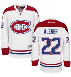 Women's Reebok Montreal Canadiens #22 Karl Alzner Authentic White Away NHL Jersey