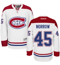 Men's Reebok Montreal Canadiens #45 Joe Morrow Authentic White Away NHL Jersey