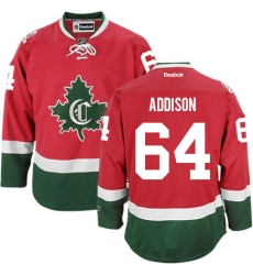 Men's Reebok Montreal Canadiens #64 Jeremiah Addison Authentic Red New CD NHL Jersey