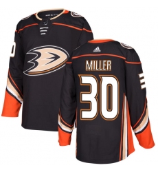 Men's Adidas Anaheim Ducks #30 Ryan Miller Premier Black Home NHL Jersey