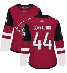 Women's Adidas Arizona Coyotes #44 Kevin Connauton Premier Burgundy Red Home NHL Jersey