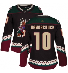 Women's Adidas Arizona Coyotes #10 Dale Hawerchuck Authentic Black Alternate NHL Jersey