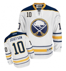 Women's Reebok Buffalo Sabres #10 Jacob Josefson Authentic White Away NHL Jersey
