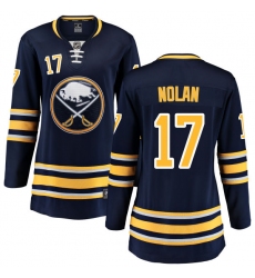 Women's Buffalo Sabres #17 Jordan Nolan Fanatics Branded Navy Blue Home Breakaway NHL Jersey