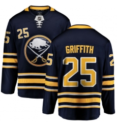 Men's Buffalo Sabres #25 Seth Griffith Fanatics Branded Navy Blue Home Breakaway NHL Jersey