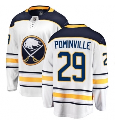 Youth Buffalo Sabres #29 Jason Pominville Fanatics Branded White Away Breakaway NHL Jersey