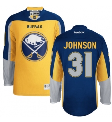 Men's Reebok Buffalo Sabres #31 Chad Johnson Authentic Gold New Third NHL Jersey