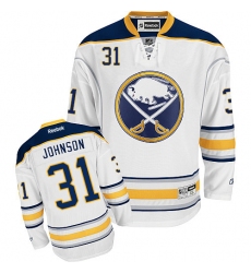 Youth Reebok Buffalo Sabres #31 Chad Johnson Authentic White Away NHL Jersey