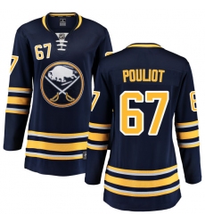 Women's Buffalo Sabres #67 Benoit Pouliot Fanatics Branded Navy Blue Home Breakaway NHL Jersey