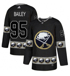 Men's Adidas Buffalo Sabres #95 Justin Bailey Authentic Black Team Logo Fashion NHL Jersey