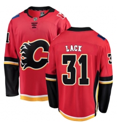 Youth Calgary Flames #31 Eddie Lack Fanatics Branded Red Home Breakaway NHL Jersey