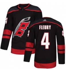 Youth Adidas Carolina Hurricanes #4 Haydn Fleury Premier Black Alternate NHL Jersey