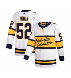 Youth Nashville Predators #52 Matt Irwin Authentic White 2020 Winter Classic Hockey Jersey