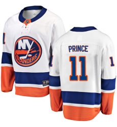 Men's New York Islanders #11 Shane Prince Fanatics Branded White Away Breakaway NHL Jersey