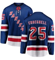 Youth New York Rangers #25 Adam Cracknell Fanatics Branded Royal Blue Home Breakaway NHL Jersey