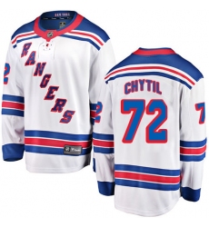 Youth New York Rangers #72 Filip Chytil Fanatics Branded White Away Breakaway NHL Jersey