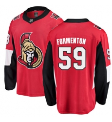 Men's Ottawa Senators #59 Alex Formenton Fanatics Branded Red Home Breakaway NHL Jersey