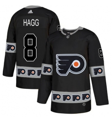 Men's Adidas Philadelphia Flyers #8 Robert Hagg Authentic Black Team Logo Fashion NHL Jersey