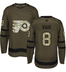 Youth Adidas Philadelphia Flyers #8 Robert Hagg Authentic Green Salute to Service NHL Jersey