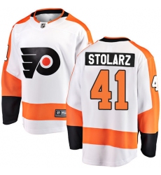 Men's Philadelphia Flyers #41 Anthony Stolarz Fanatics Branded White Away Breakaway NHL Jersey