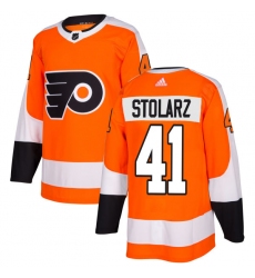 Youth Adidas Philadelphia Flyers #41 Anthony Stolarz Premier Orange Home NHL Jersey