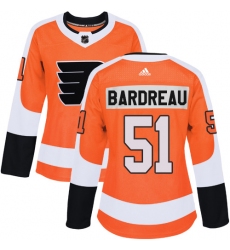 Women's Adidas Philadelphia Flyers #51 Cole Bardreau Premier Orange Home NHL Jersey