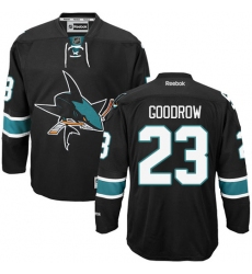 Youth Reebok San Jose Sharks #23 Barclay Goodrow Authentic Black Third NHL Jersey