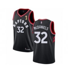 Youth Toronto Raptors #32 KJ McDaniels Swingman Black 2019 Basketball Finals Champions Jersey Statement Edition