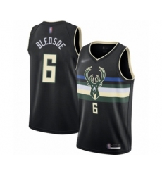 Men's Milwaukee Bucks #6 Eric Bledsoe Authentic Black Finished Basketball Jersey - Statement Edition