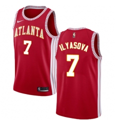 Men's Nike Atlanta Hawks #7 Ersan Ilyasova Authentic Red NBA Jersey Statement Edition