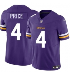 Men's Minnesota Vikings #4 Myles Price Purple 2026 F.U.S.E. Vapor Untouchable Limited Football Stitched Jersey