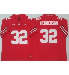 Men's Ohio State Buckeyes #32 TreVeyon Henderson Red 2025 F.U.S.E. Limited Stitched Jersey