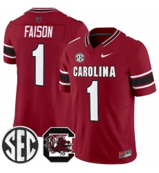 Men's South Carolina Fighting Gamecocks #1 Rahsul Falson Garnet 2026 F.U.S.E. Stitched Nike Jersey