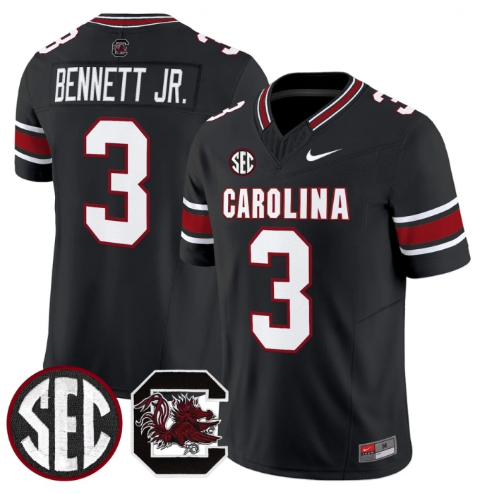 Men's South Carolina Fighting Gamecocks #3 Mazeo Bennett Jr.Black 2026 F.U.S.E. Stitched Nike Jersey
