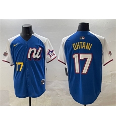 Men's National League #17 Shohei Ohtani Blue Alternate 2025 All-Star Edition Limited Stitched Baseball Jersey