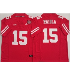 Men's Nebraska Cornhuskers #15 Dylan Raiola Red F.U.S.E. With Vapor Limited Stitched Football Jersey