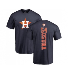 Baseball Houston Astros #54 Roberto Osuna Navy Blue Backer T-Shirt