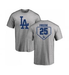 Baseball Los Angeles Dodgers #25 David Freese Gray RBI T-Shirt