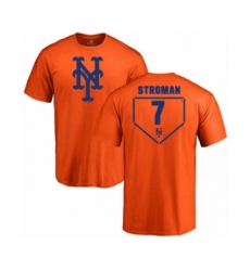 Baseball New York Mets #7 Marcus Stroman Orange RBI T-Shirt