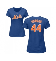 Baseball Women's New York Mets #44 Jason Vargas Royal Blue Name & Number T-Shirt