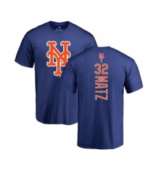 MLB Nike New York Mets #32 Steven Matz Royal Blue Backer T-Shirt