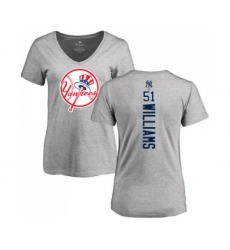 MLB Women's Nike New York Yankees #51 Bernie Williams Ash Backer T-Shirt