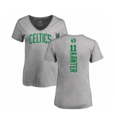 Basketball Women's Boston Celtics #11 Enes Kanter Ash Backer T-Shirt