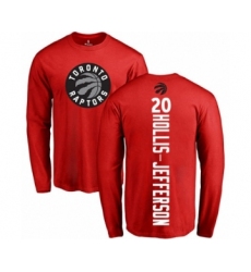 Basketball Toronto Raptors #20 Rondae Hollis-Jefferson Red Backer Long Sleeve T-Shirt