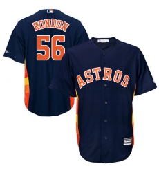 Youth Majestic Houston Astros #56 Hector Rondon Replica Navy Blue Alternate Cool Base MLB Jersey